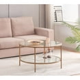 thumbnail image 1 of HestiNysus Double Glass Coffee Table,Gold, 1 of 5