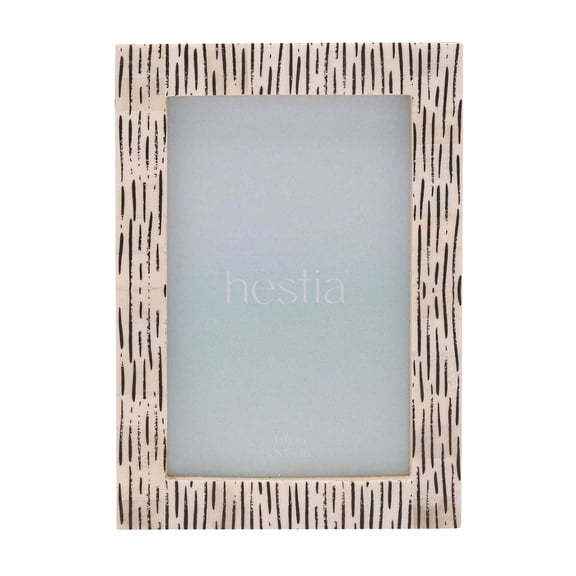 Hestia Bone Striped Photo Frame
