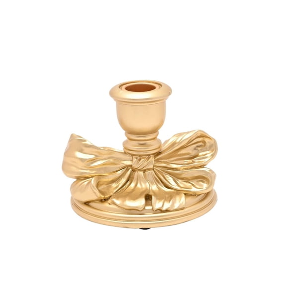 Hestia Gold Ribbon Taper Candle Holder