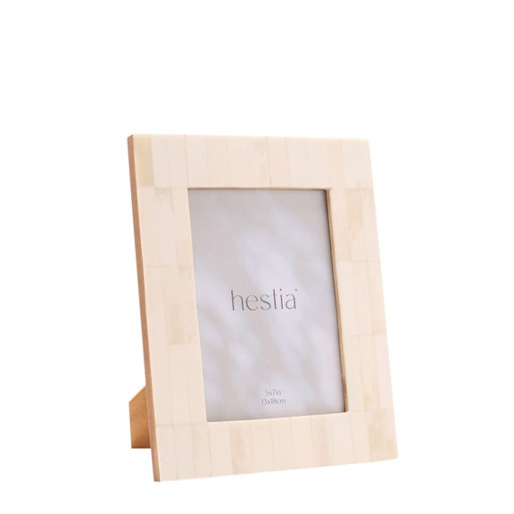 Hestia Wide Border White Bone Photo Frame 5 x 7