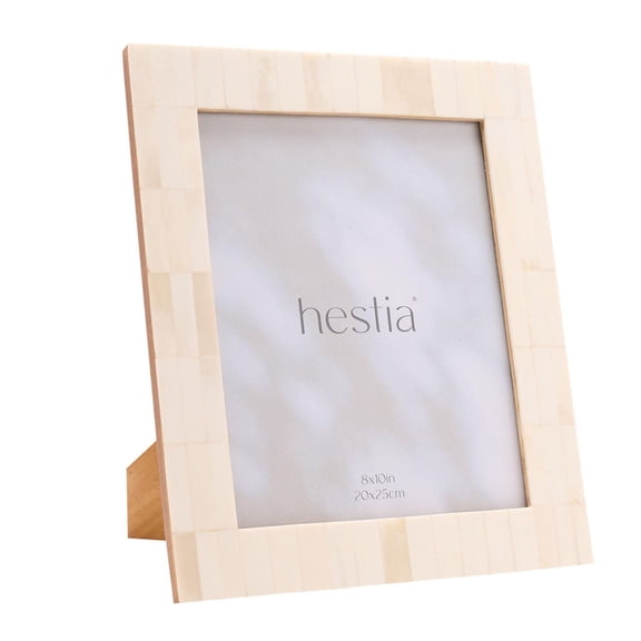 Hestia Wide Border White Bone Photo Frame 8 x 10