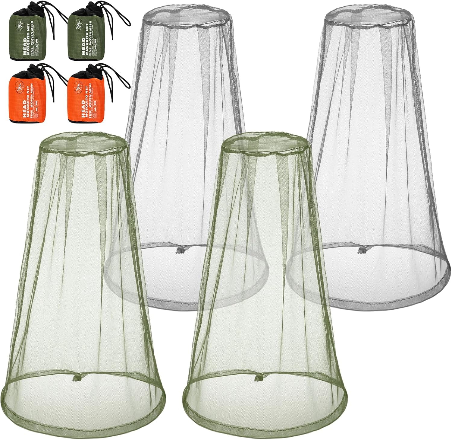 Hestya 4 Pack Mosquito Face Mesh Net Protecting Net for Outdoor Hiking ...