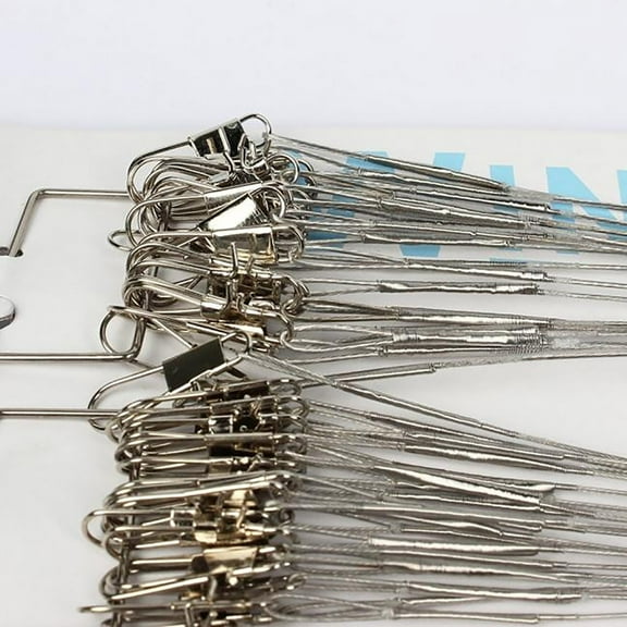 Hesxuno 20Pcs Fishing Wire Leaders,20pcs Lot 8kg/10kg/12kg Saltwater Stianless Line Wire Fishing Tools