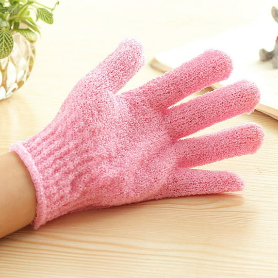Hesxuno 5Pcs Exfoliating Gloves for Shower,Body Exfoliator Glove,Scrub Exfoliate Glove,Mitt Bath Face Spa Hand Scrubber Wash Deep Scrubbing Dead Skin Shower Gloves for Women Men