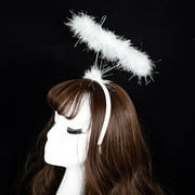 Hesxuno Angel Halo Headband Ladied Fluffy Halo Angel Headband Fairy Fancy Dress Party Hairband New