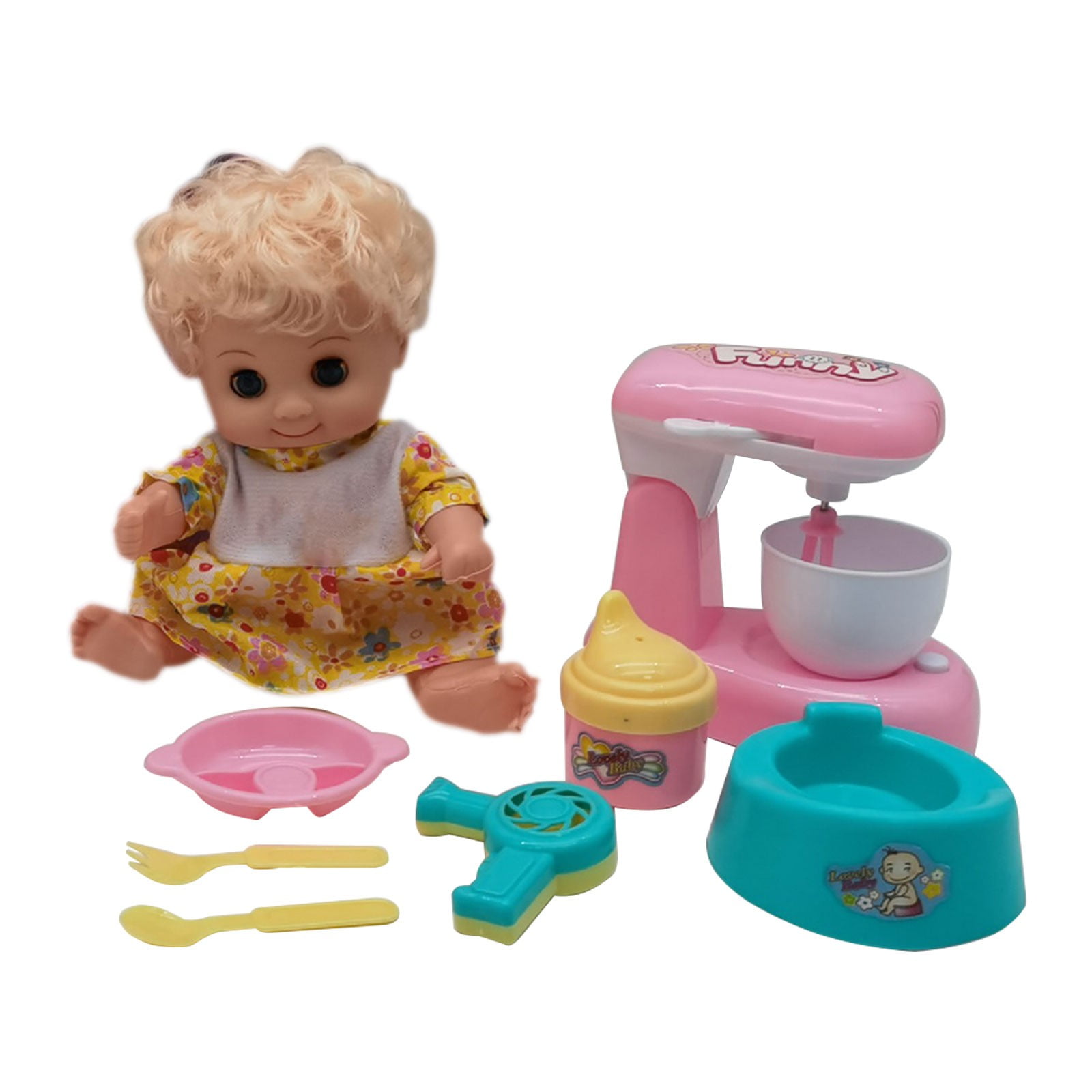 Hesxuno Glue Doll Action Figure Fruit Machine Tableware Gift Childrens