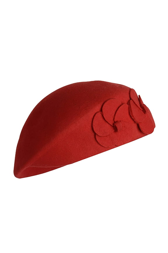 Hats for Women Wool Elegant Women Beret Beanie Warm Pillbox Hat Tam Cap