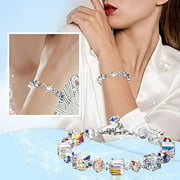 Hesxuno Jewelry On Clearance 2022 Romance Auroras Borealiss Elementals Crystal Bracelet Jewelry Birthday Gift for Friends Lovers Mom Wife