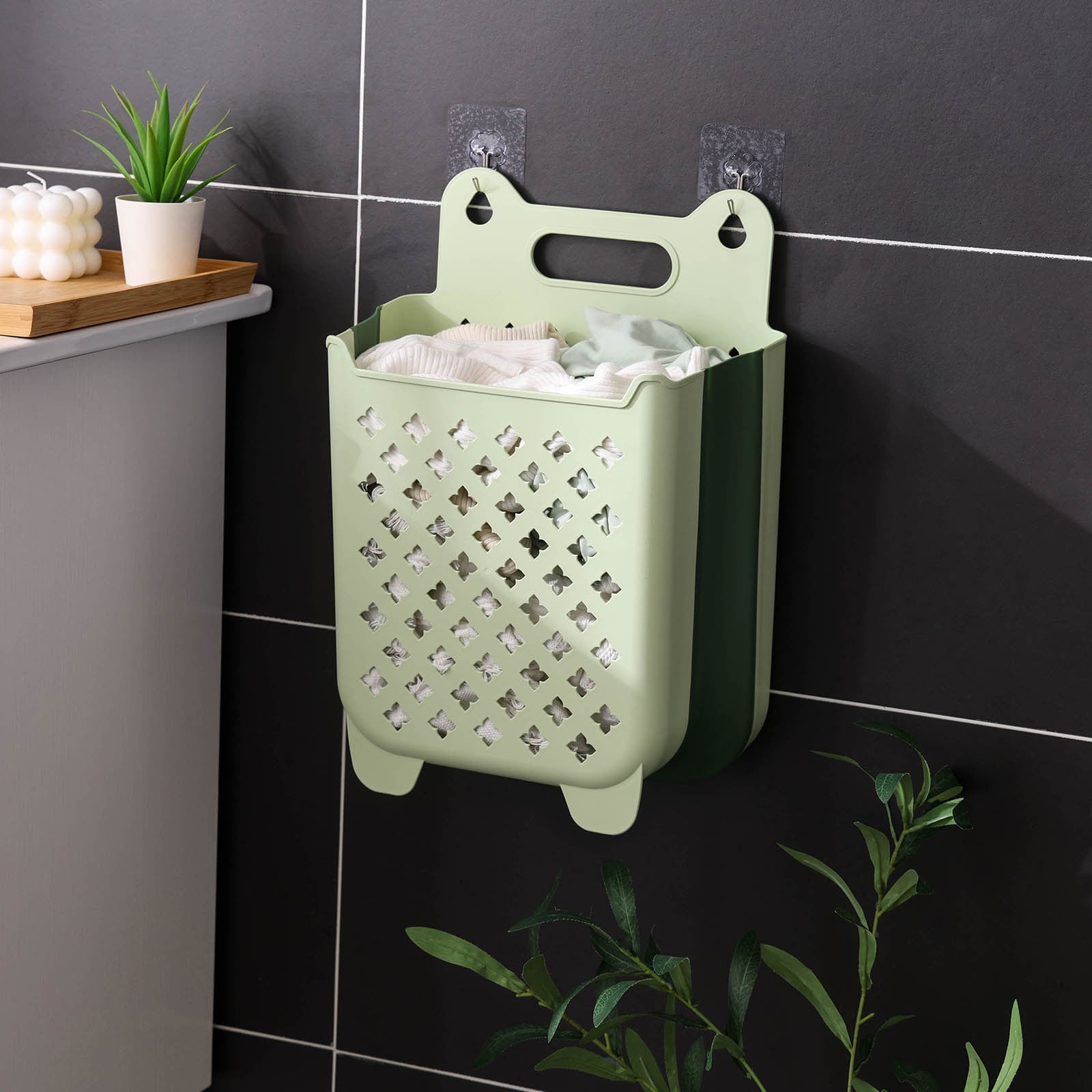Hesxuno Laundry Basket Laundry Bag Bathroom Folding Dirty Clothes ...