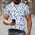 thumbnail image 1 of Hesxuno Men Grapic T-Shirts Camo Crewneck Short Sleeve Shirts Military Training Tops Moisture Wicking Workout Gym Tees Blue S, 1 of 4
