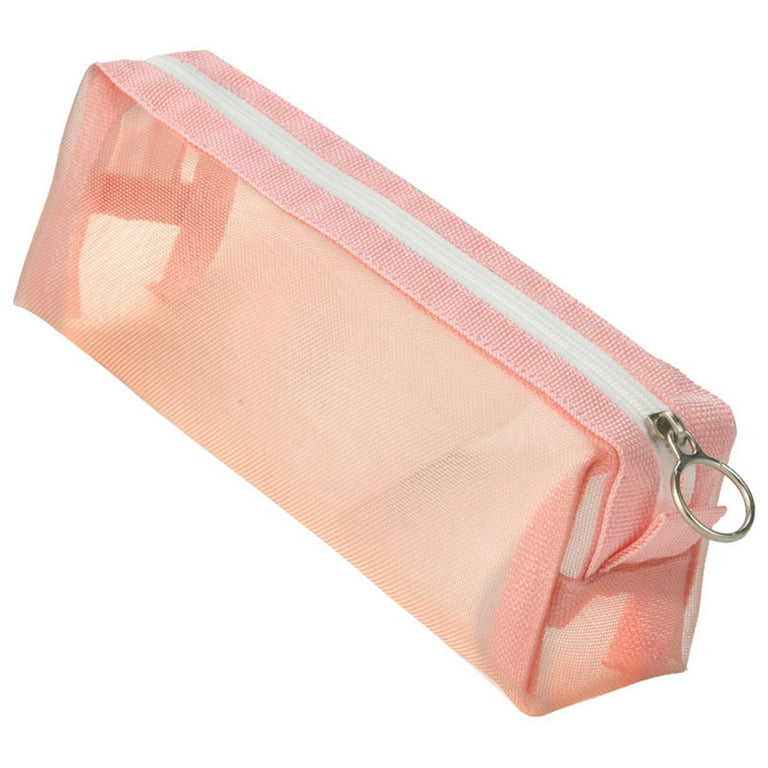 1pcs pink large capacity students office available stationery bag