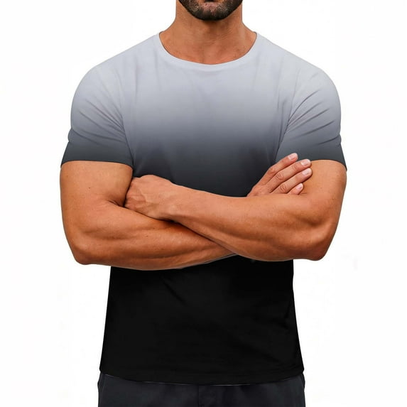 Hesxuno Novelty Graphic Tees for Men Round Neck Short Sleeve T-shirt Casual Summer Comfort Tee Athletic Running Hiking Shirts Multicolor#3 L