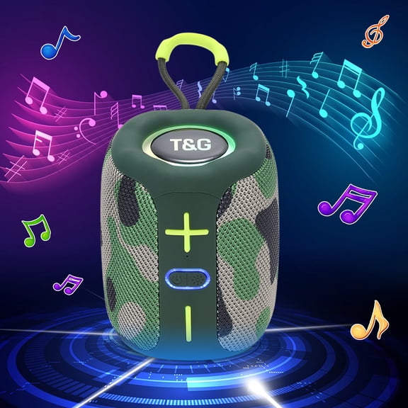 Hesxuno Portable Wireless Bluetooth Speaker, Lightweight Multifunctional Handheld Speaker with Stereo Sound, for Home Yard Backyard Livingroom Party Dance and Outdoor Camping Walking