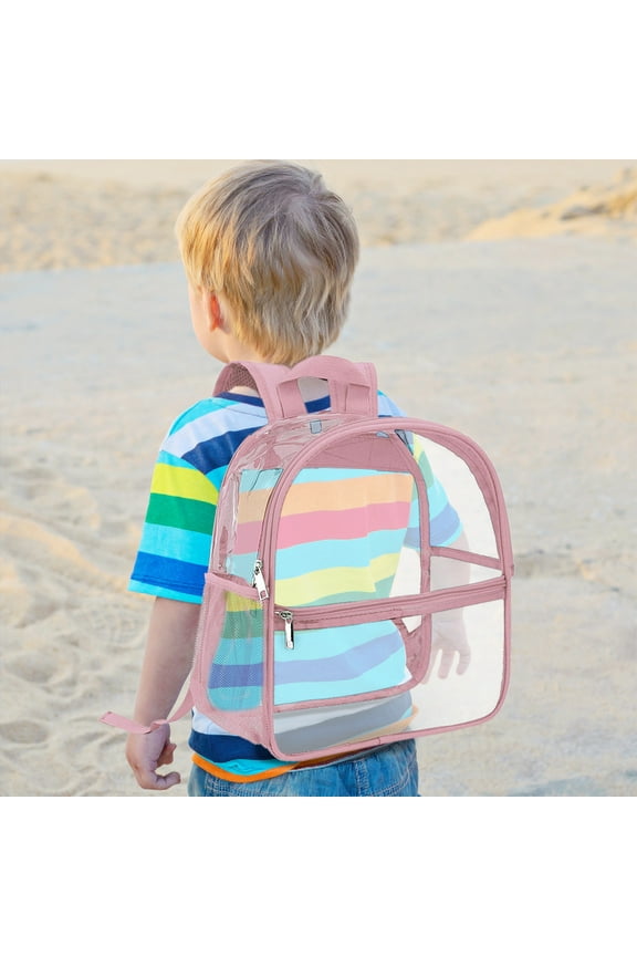 Hesxuno Transparent Backpack with Visible Student Backpack Function, Outdoor Backpack, Multi PVC Storage Bag