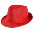 thumbnail image 1 of Hesxuno Unisex Trilby Gangster Cap Beach Sun Straw Hat Band Sunhat, 1 of 3