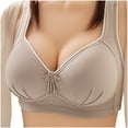 thumbnail image 1 of Hesxuno Woman's Printing Gathered Together Daily Bra Underwear No Rims, 1 of 9