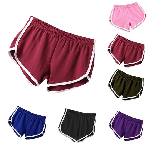 Hesxuno Women Summer Running Shorts Color Block Lounge Athletic Shorts Drawstring Elastic Waist Workout Shorts Lightweight Drawstring Hiking Jogging Shorts Army Green S