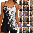 thumbnail image 1 of Hesxuno Womens Tankini Bathing Suit Two Piece Tankini Swimsuits Floral Print Modest Swimsuit with High Waisted Bottom Multicolor XXL, 1 of 7