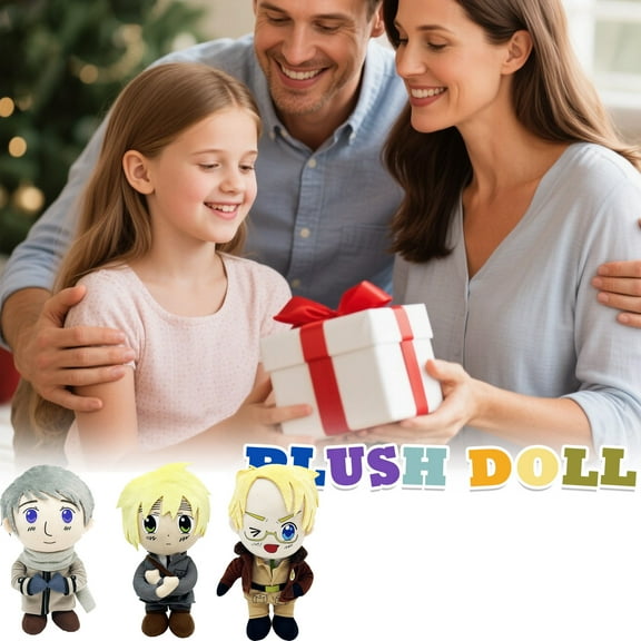 Hetalia Anime Plush Doll 10 inch - Soft Stuffed Animal Toy, Cute Collectible Figure Gift for Fans (Style: Arthur/Alfred/Ivan)