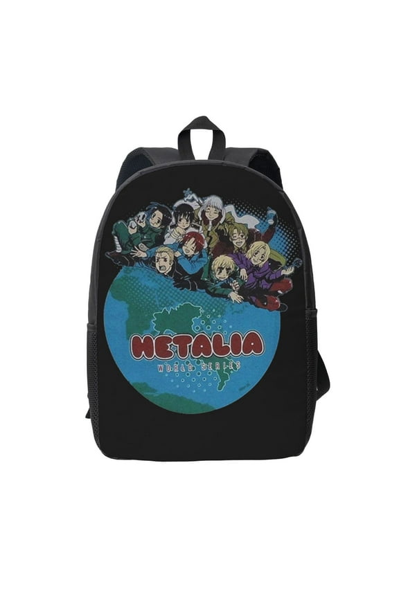Hetalia World Series Crew Backpack Simple Lightweight Backpack Fashion Travel Backpack Laptop Backpack 17 Inch