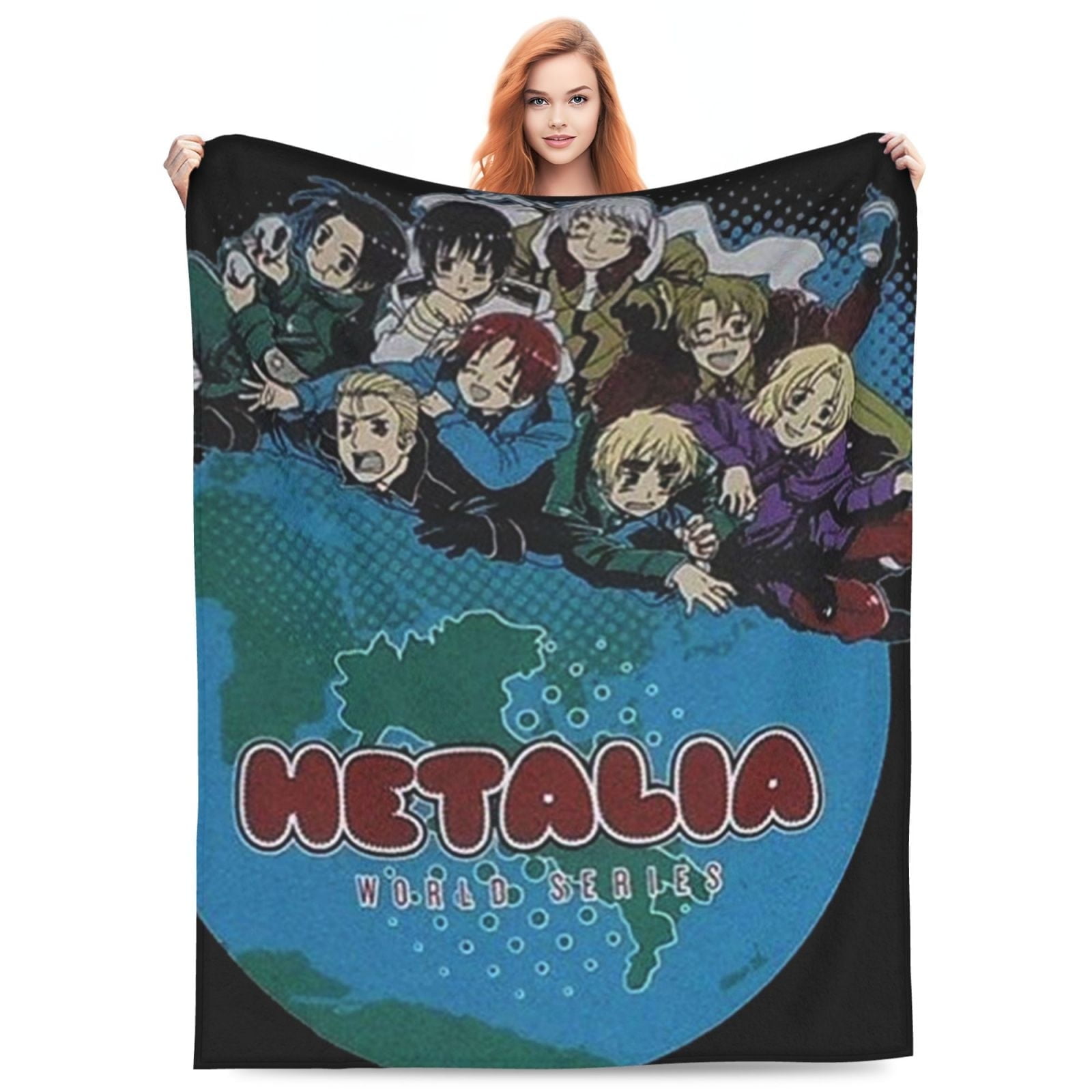 Hetalia World Series Crew Flannel Blanket Funny Ultra-Soft Micro Warm Throw Blanket Fleece Blanket Interesting Gift 50"X40"