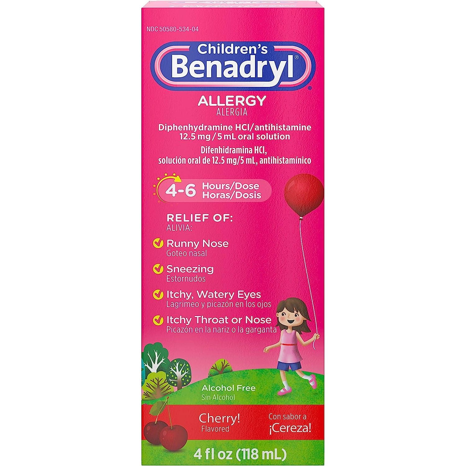 HetayC Children's Allergy Relief Liquid Medicine with Diphenhydramine