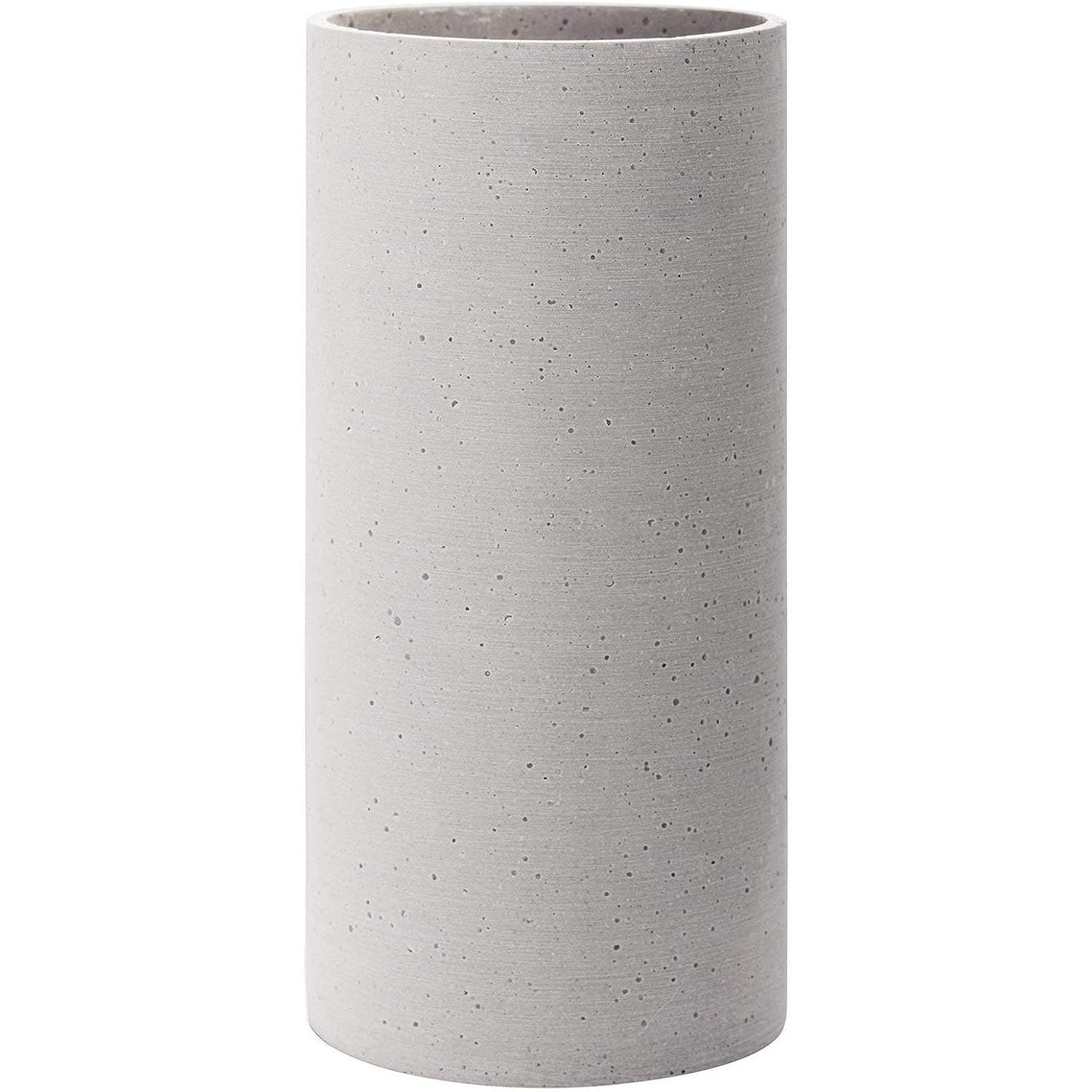 Minimalist Light Grey Polystone Table Vase with Non-Slip Base