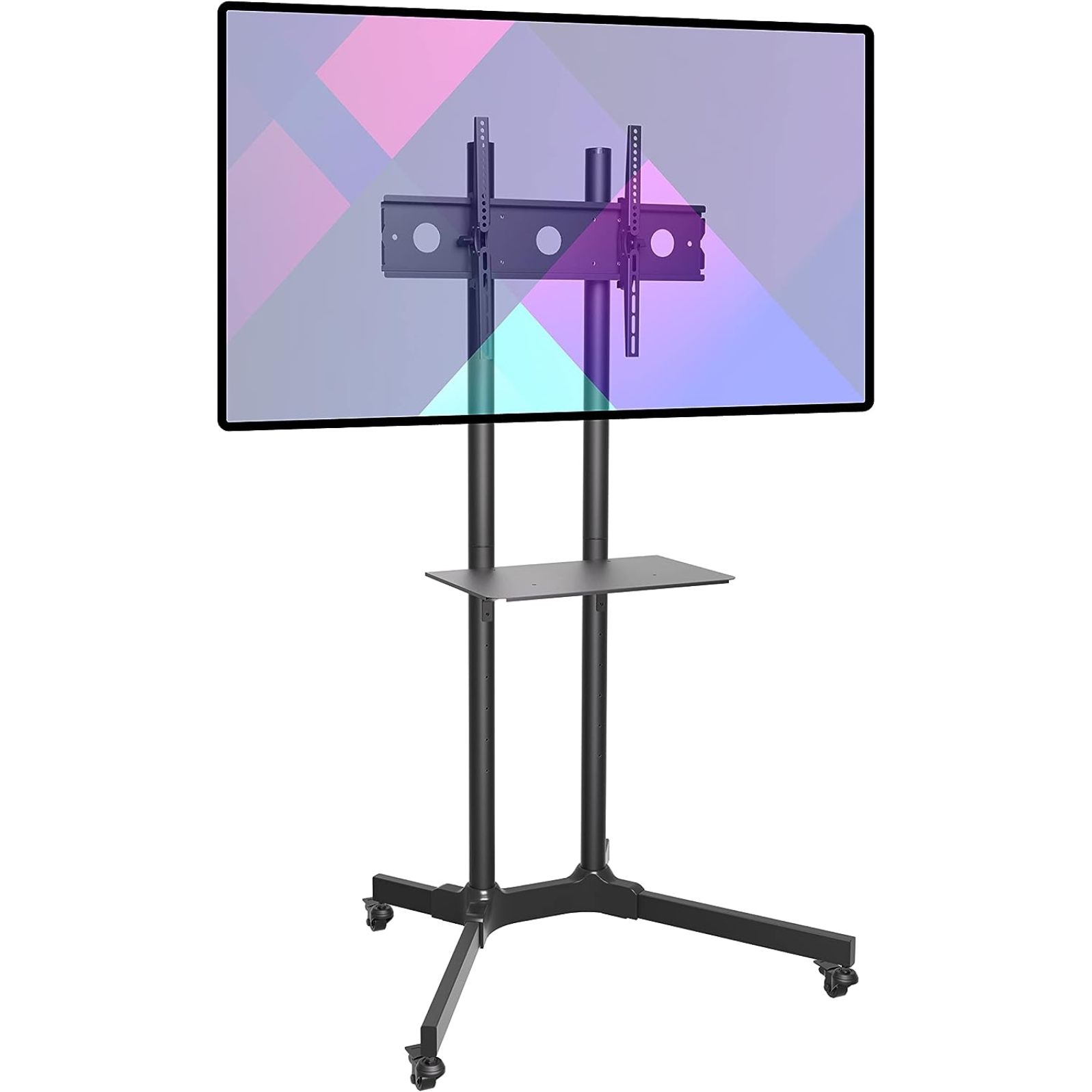 HetayC Mobile TV Stand with Wheels for 3270 Inch TVs, Tilting Height