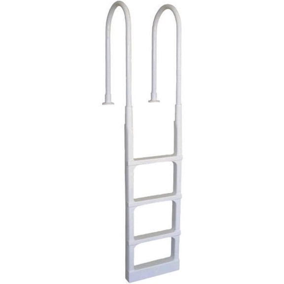 HetayC Pro Series Adjustable In-Pool Deck Pool Ladders, White