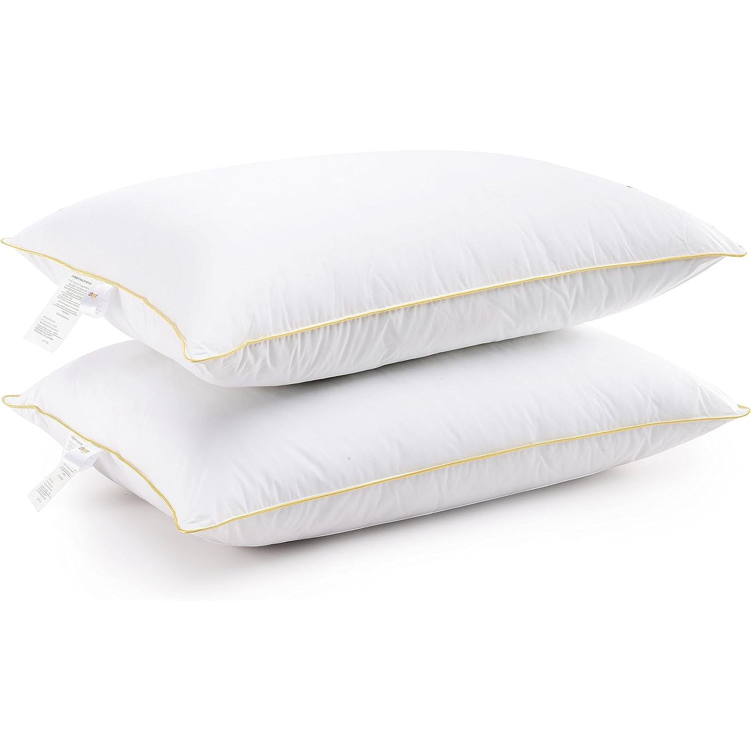 HetayC Set of 2 Hotel Quality Extra Plush Luxurious Gel Fiber Filled