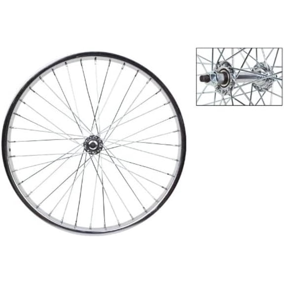 Hetayc 20" x 1.75'' Front Bicycle Wheel, Silver