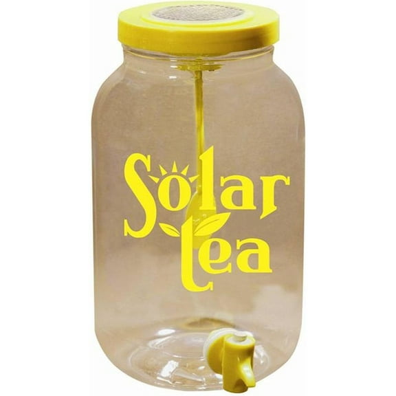 Hetayc One gal Solar Powered Glass Tea Jar with Storage Lid