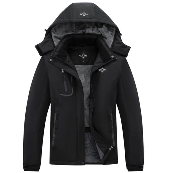 Heting Women's Heavyweight Winter Parka with Plush Fleece Lining & Quilted Insulation Windproof Hooded Outdoor Coat Black Medium