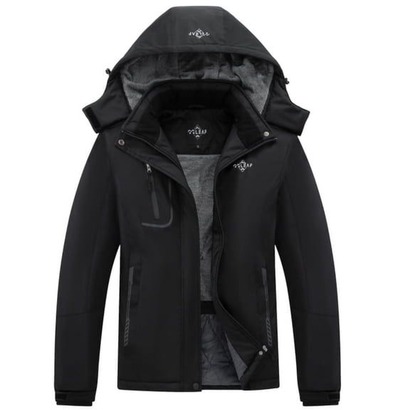 Heting Women's Heavyweight Winter Parka with Plush Fleece Lining & Quilted Insulation Windproof Hooded Outdoor Coat Black Medium