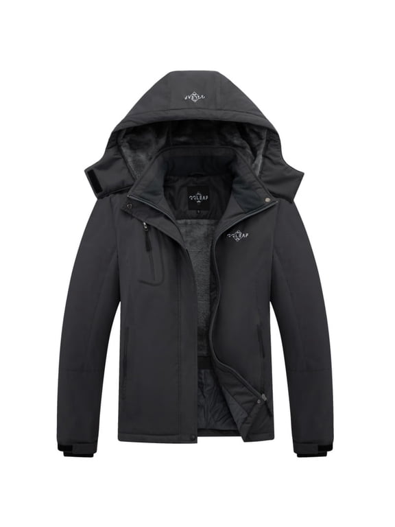 Women's Heavyweight Winter Parka with Plush Fleece Lining & Quilted Insulation Windproof Hooded Outdoor Coat Dark Grey Medium