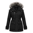 thumbnail image 1 of Heting Women's Thicken Waterproof Puffer Jacket Quilted Winter Parka Coat Black L, 1 of 9