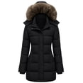 thumbnail image 1 of Heting Women's Waterproof Warm Puffer Jacket Winter Coat Hooded Quilted Black L, 1 of 9