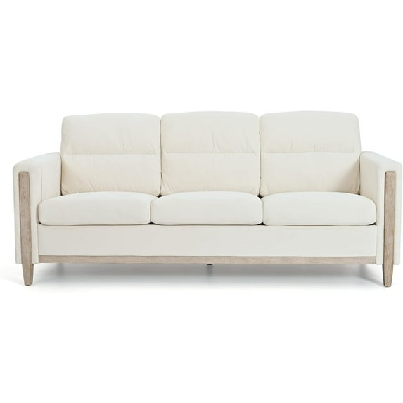 Hetoy 80" Modern 3 Seater Sofa Couch, Comfy Couches with Side Pocket, Modern Upholstered Sofa with Armrests and Deep Seats for Living Room Apartment Bedroom