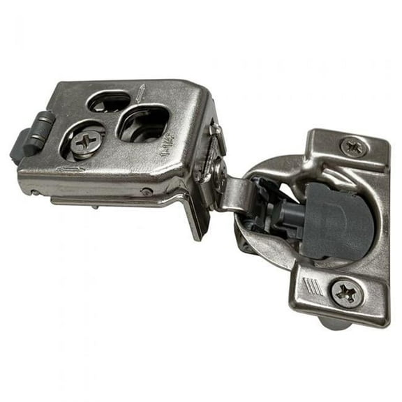 Hettich HT928500800 1.25 in. Soft-Close Overlay Optimat Face Frame Clip-On Dowel Hinge, Zinc