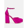 thumbnail image 1 of Hettie Satin Rhinestone Embellsihed Strap Platform Heels, 1 of 5