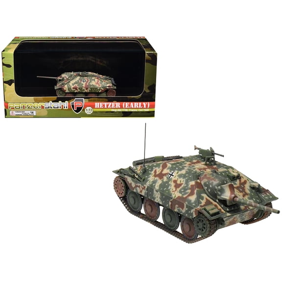 Hetzer (Early) Tank Destroyer "StuG.Abt 1708, France" (1944) German Army 1/72 Die Cast Model by Panzerstahl