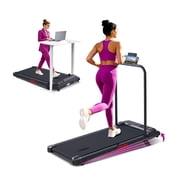 HevGlrm 3.0HP Walking Pad Treadmill with Handles for Home Workouts, Portable Under Desk Walking Machine, 350lbs Capacity