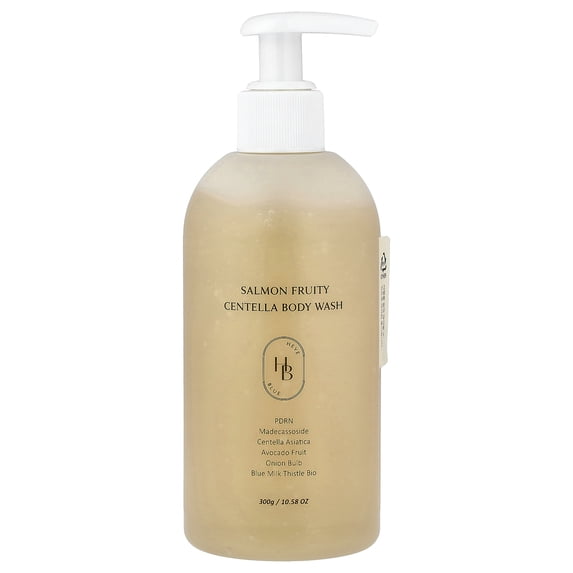 HeveBlue Salmon Fruity Centella Body Wash, 10.58 fl oz (300 ml)