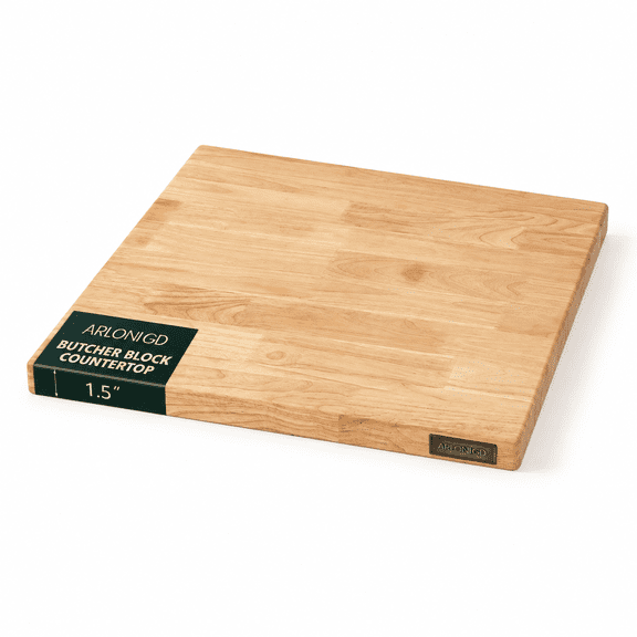 Hevea Butcher Block Countertop 25"*24"*1.5" Unfinished Wood Table Top