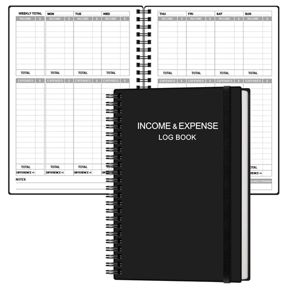 Heveboik Income & Expense Log Book - A5 Income and Expense Tracker for Small ...