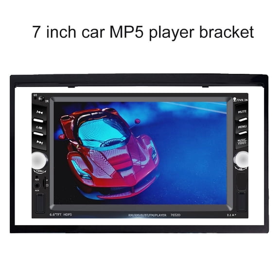 Hevirgo Car MP5 Player Frame for Universal 7 Inch Double Din Installation, Metal