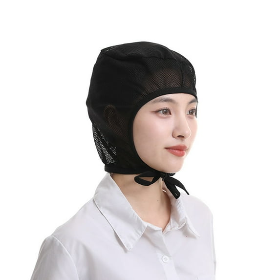 Hevirgo Dust Cap with Straps Secure Fit Unisex Anti-slip Adjustable Breathable Mesh Prevent Hair Work Hat for Factories Workshops