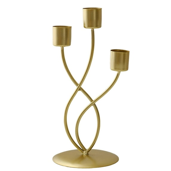 Hevirgo Taper Candle Holder Metal Curved Candle Holder Table Centerpiece Tapered Pillar Candles Holder for Wedding Festive Decor
