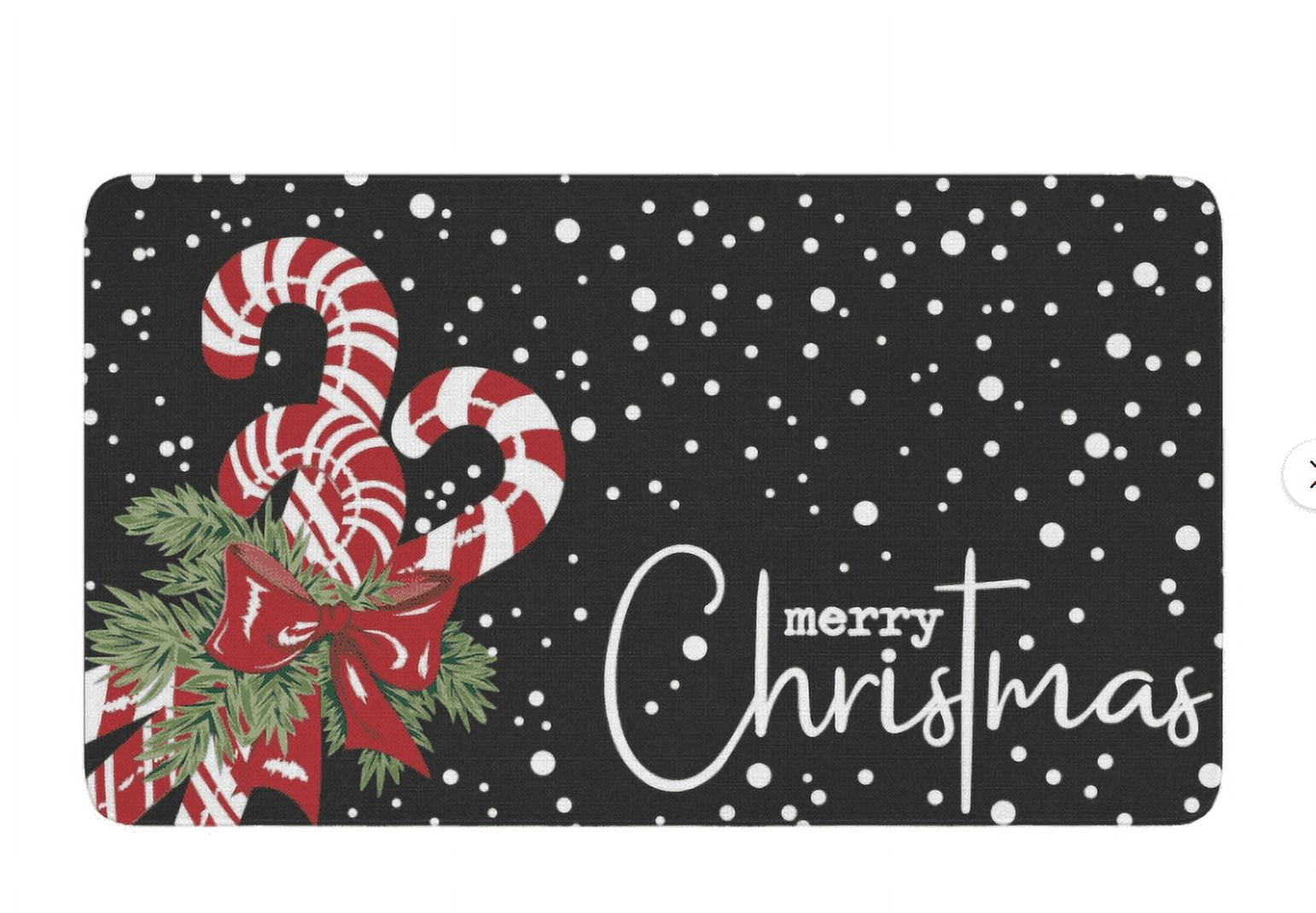 Hewann Candy Cane Welcome Mat Merry Christmas Door Mat - Candy Cane ...