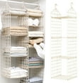 Hewann Foldable Hanging Closet Shelves - Sturdy Multifunctional Storage ...